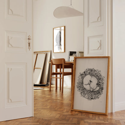 Fox Sleeping in Flowers